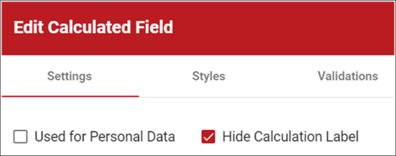 hide calc