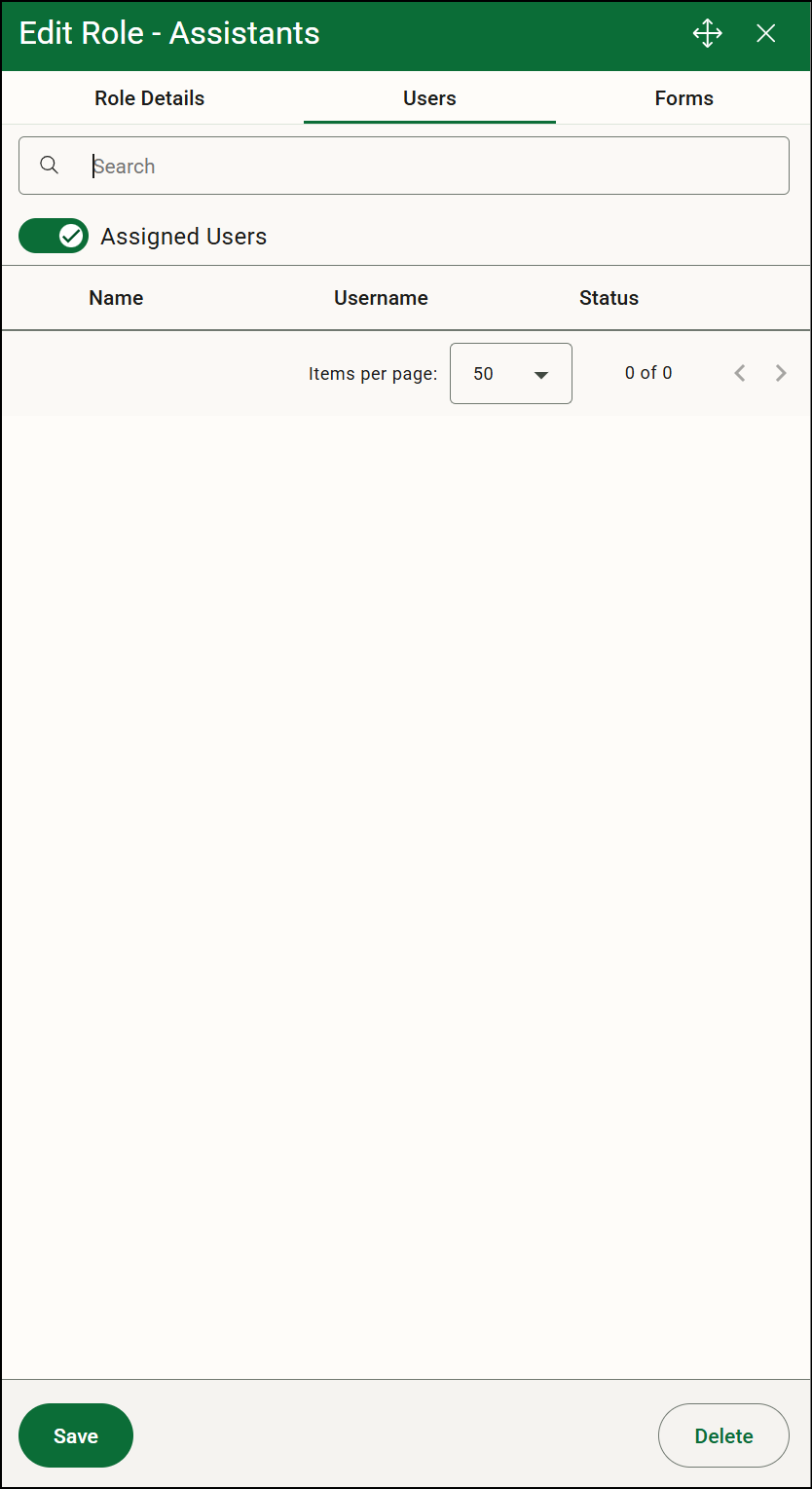 Using the Edit Role Window