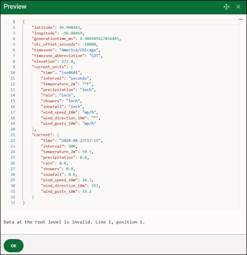 Creating a Data Map for HTTP Request