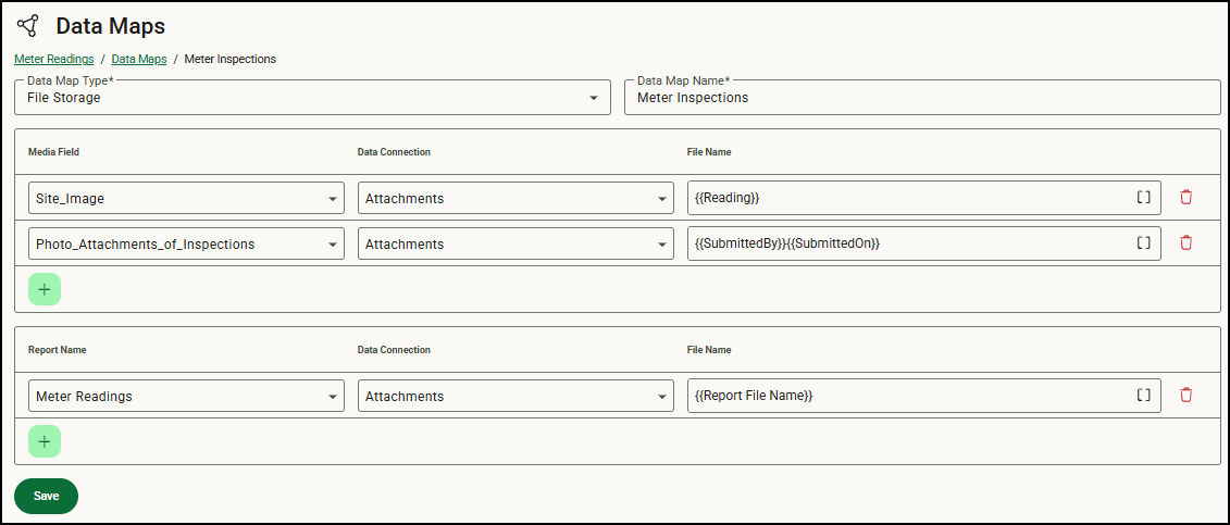 Creating a Data Map for File Storage