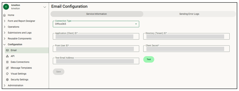 Configuring Email Settings for Office365