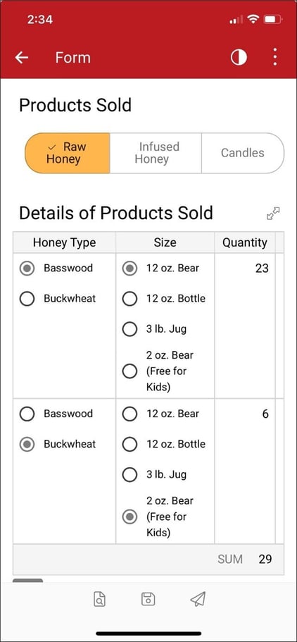 segment buttons